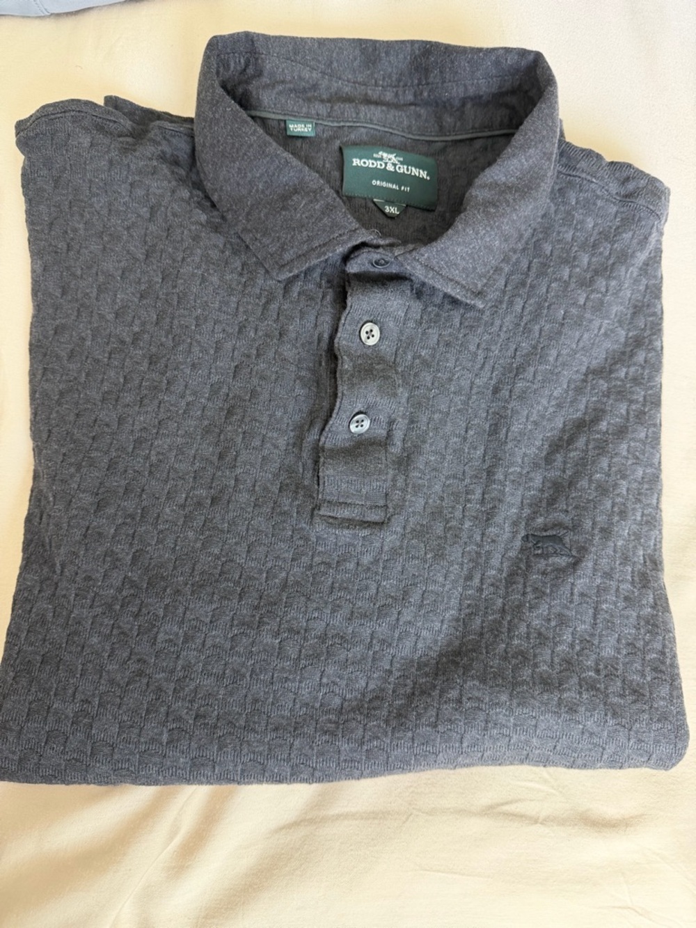 Rodd & Gunn Men's Charcoal Textured Polo